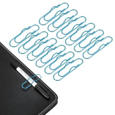 Imagem de PATIKIL Suporte de clipe de caneta para notebook, 12 peças de clipes de caneta de metal, azul