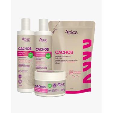 Imagem de Kit Shampoo, Condicionador, máscara e Refil Ativador Cachos Apice