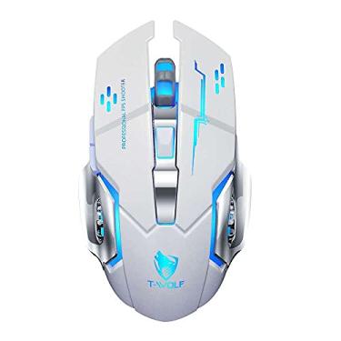 Imagem de Thunder Wolf Q13 Mouse Gamer Mecânico Sem Fio de Carregamento Silencioso para Negócios com Design Ergonômico Estável e I