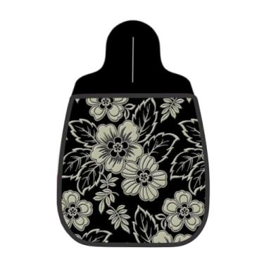 Imagem de Lixeira De Carro Organizador Lixinhocar Floral Preto e Branco Desenho Clássico