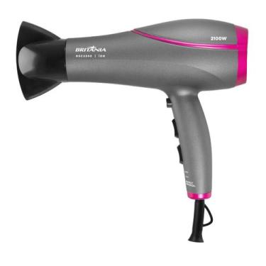 Imagem de Secador de Cabelos Britânia Bivolt 2100W BSC2200, Cinza e Rosa, Bivolt