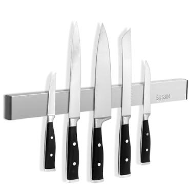 Imagem de Suporte Magnético para Facas 40 cm, Barra Magnética para Facas 40cm, Ima Parede, Barra Magnética, Porta de Cozinha, Porta Faca