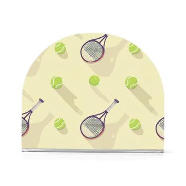 Imagem de Bolas de tênis porta-guardanapos acrílicos, porta-guardanapos para cozinha, suporte de guardanapo superior de bar para guardanapos de coquetel de papel de jantar