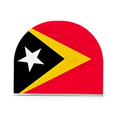 Imagem de Arquivo Suporte de guardanapo com bandeira de Timor Leste para cozinha, porta-guardanapos de plástico para cozinha, suporte de guardanapo vertical para decoração de mesa de sala de jantar, uso interno