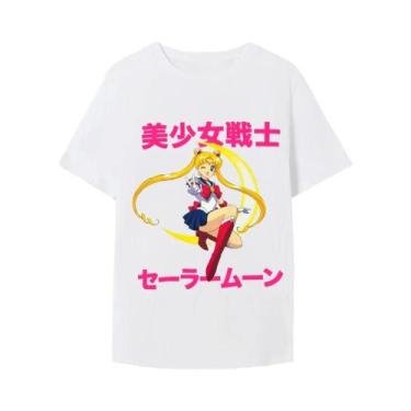 Imagem de Camiseta Gráfica Unissex Dos Anos 90 Sailor Moon Verão Algodão Streetw