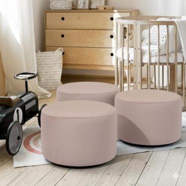 Imagem de KIT 03 Puff Infantil Encantus Banqueta Multiuso Para Quarto Espaço Kid