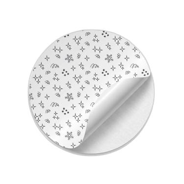 Imagem de Ladrilho Decorativo de Cerâmica Estampa Doodle Flocos de Neve