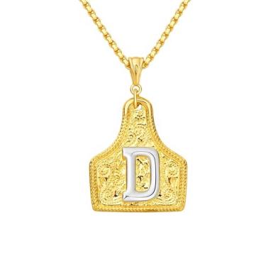 Imagem de rgwtgkyh Colar feminino com fivela de cinto prata com pingente de letra inicial ocidental delicado colar com pingente de letra personalizada joias presentes para cowgirl cowboy, Large, Metal, Sem