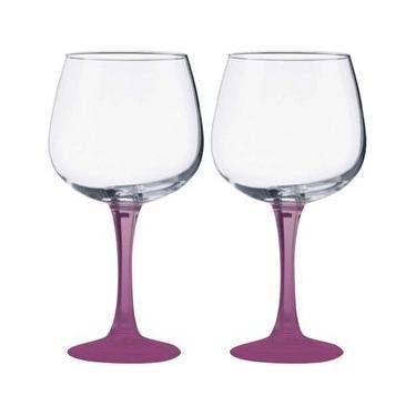 Imagem de Conjunto de Taças para Gin Vicrila Ibiza com Base Roxa 720 ml – 2 Peças