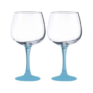 Imagem de Conjunto de Taças para Gin Vicrila Ibiza com Base Azul 720 ml – 2 Peças