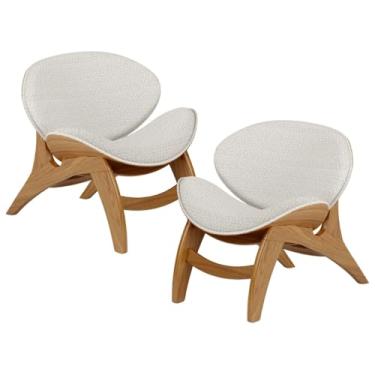 Imagem de Kit 2 Poltronas Decorativa Orgânica Sala Living Kadosh L02 Bouclê Cru- Lyam Decor