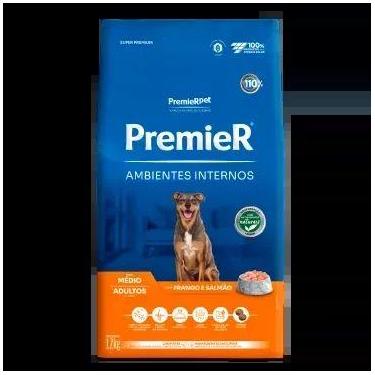 Imagem de Ração Premier Cães Adultos Ambientes Internos Porte Médio 12kg