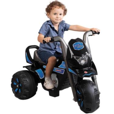 Imagem de Moto Triciclo Eletrico Infantil Biemme Fox Dark Azul 6V