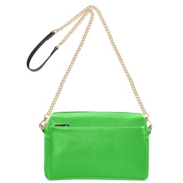 Imagem de Joitme Bolsa de ombro feminina tiracolo verde limão linda alça de couro PU bolsa de ombro