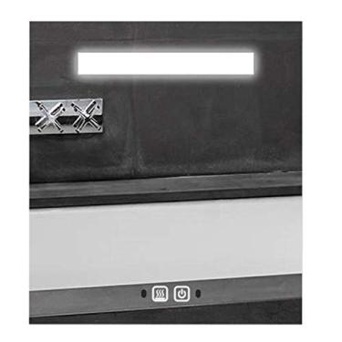 Imagem de Armário de armazenamento iluminado por LED, armário de espelho de banheiro, armário de remédios de aço inoxidável montado na parede, interruptor sensorial, para cozinha, quarto. (Luzes espelhadas 50