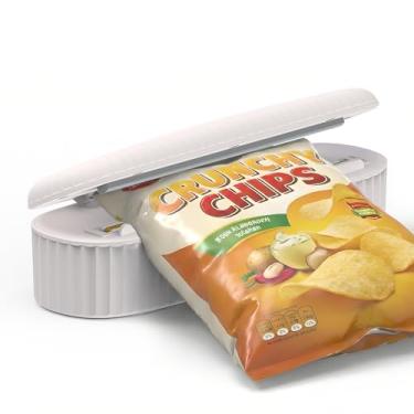 Imagem de Mini seladora de bolsa com 4 modos ajustáveis, seladora recarregável de 4000 mAh para sacos de plástico, revendedor de bolsas para bolsa Mylar, seladora de mini bolsa de lanche portátil para