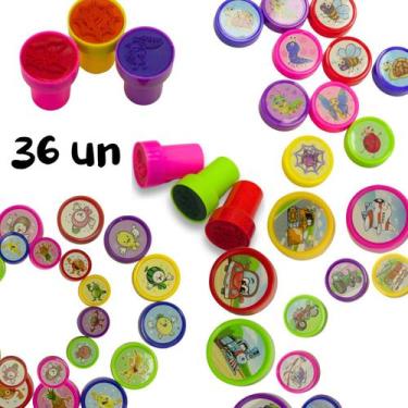 Imagem de Kit Carimbo Infantil Educativo Auto-Entintado Interativo Pedagógico Pe