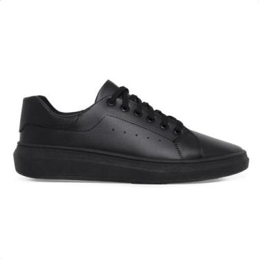 Imagem de Tênis Casual Masculino Mcqueen Confortável Lançamento Sneaker, Preto, 
