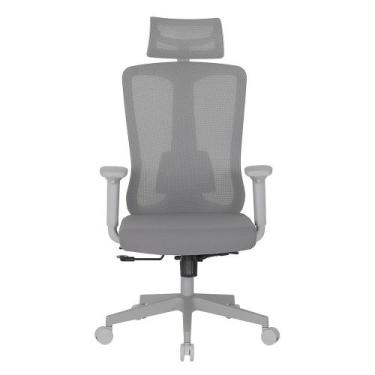 Imagem de Cadeira Office DT3 Maya Grey Frame, Até 120Kg, Reclinável, Malha e Tec