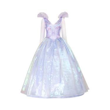 Imagem de Haocloth Fantasia feminina Glinda de bruxa boa, cosplay malvada, roupa roxa para Natal, Halloween, carnaval