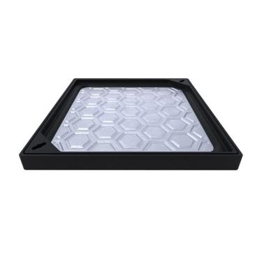 Imagem de Tampão Simples Com Rebaixo Passagem Inspeção Preto 30x30cm