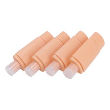 Imagem de Dioche Garrafas de Viagem para Produtos de Higiene Pessoal 4 Em 1, Recipientes de Gel de Banho de Shampoo Portátil à Prova de Vazamento de Silicone para Viagem, Academia, Hotel