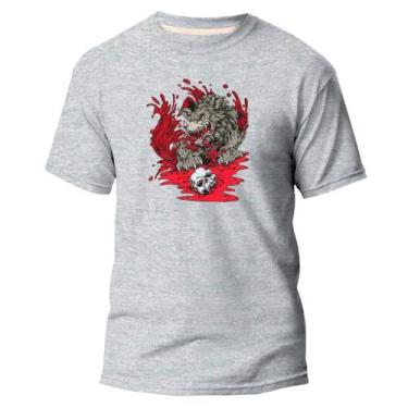 Imagem de Camiseta Básica Algodão Premium Estampa Digital Lobo Mutante - Pavesi,