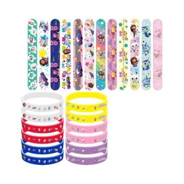 Imagem de Brindes De Festa Gabby Dollhouse Para Meninas, Pulseiras De Slap, Ades