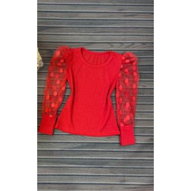 Imagem de Blusa Infantil Manga Bufante Tule Mini Diva Blogueirinha - AK Fashion 