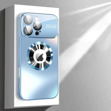 Imagem de Capa magnética com janela grande e elegante para iPhone 17 16 15 14 13 12 11 Pro Max Plus, protetora e com carregamento sem fio