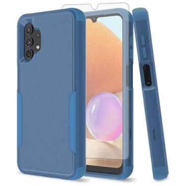 Imagem de Asuwish Capa de celular para Samsung Galaxy A32 5G 2021 16.5 cm capa de celular com protetor de tela e carregamento sem fio três camadas Defender Hard Holder M32 G5 A 32 32A S32 SM-A326U A326U