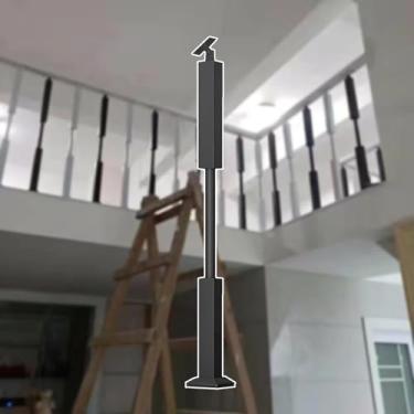 Imagem de Postes de balaústre de metal ajustáveis de 270° - eixos de 85 cm para escadas, deck, varanda, jardim, casa de fazenda e decoração de loft - Solução de trilhos durável e elegante