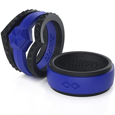 Imagem de Rinfit Aliança de casamento de silicone para homens e mulheres. Alianças de noivado de casamento Ele e ela Preto e vermelho. Substituição flexível e durável do anel de casamento, Women 5, Silicone, não conhecido