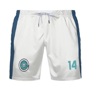 Imagem de Shorts De Futebol Juvenil Blue Lock Anime Nagi Isagi, Secagem Rápida E