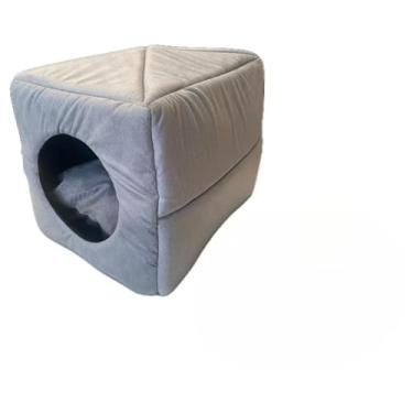 Imagem de Caminha Pet Toca 2 EM 1 Cama Para Cães e Gatos Com Almofada(SUEDE TOCA CINZA ESCURO,G 40X50)