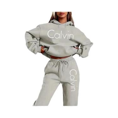 Imagem de Conjunto De Moletom Feminino Com Estampa De Letras, Duas Peças, Moda, 