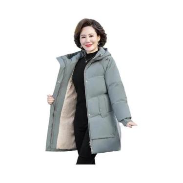 Imagem de Parka Feminina De Inverno Acolchoada Com Capuz, Quente E Solta, Casaco