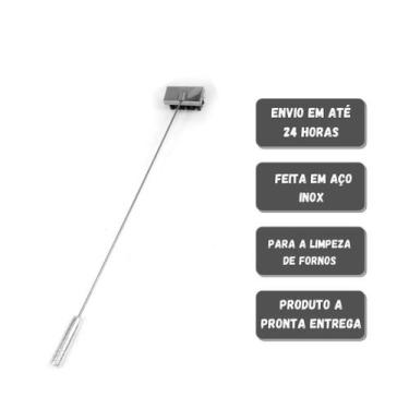 Imagem de Kit Inox Vassoura Piaçava E Rodo de Limpeza Fornos, Pizza - INOX LAURI