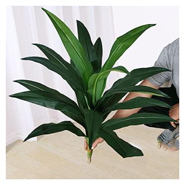 Imagem de SLGGPJBU Plantas falsas/plantas falsas, planta artificial de 78 cm, bonsai de plástico falso em vaso, usado para decoração de jardim, varanda, mesa, quarto, sem lavatório, plantas artificiais de