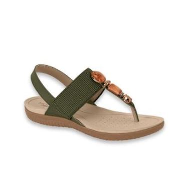 Imagem de Sandalia Feminina Modare Ortopedica Fascite Elastico Pedras Ref: 7125.247-Feminino