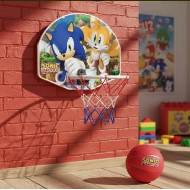 Imagem de Tabela de Basquete Sonic com Bola Brinquedo Jogo Esporte - Lider