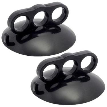 Imagem de 2 Ventosas Garra 3 Dedos PVC Preta 110mm Martelinho De Ouro - H..Plást