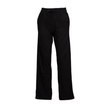 Imagem de Calça Moletom Feminina Desayner Básica Preto, Preto, G