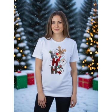 Imagem de Camiseta Unissex Manga Curta Natal Malha Algodão Confortável-Unissex