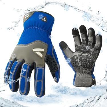 Imagem de Vgo... Luvas masculinas de trabalho de inverno, forro impermeável, luvas de segurança à prova de espinhos, redução de impacto, compatível com tela sensível ao toque (GA7776FW, cinza claro, P)