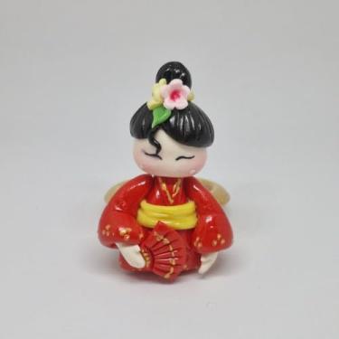 Imagem de Porta Guardanapo Oriental Gueixa Biscuit