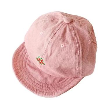 Imagem de Boné Infantil Rosa Bege Para Meninas E Preto Para Meninos, Boné De Bei