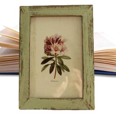 Imagem de Moldura para fotos – Porta-retratos antigos, suporte de parede e exibição de mesa, 7 x 12 cm, decoração de parede para família, casamento