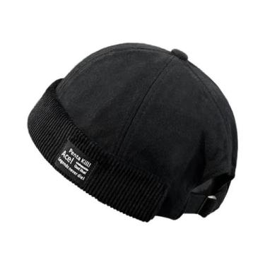 Imagem de Gorro Unissex Y2K Vintage De Corduroy Sem Aba Estilo Docker Retro Hip 