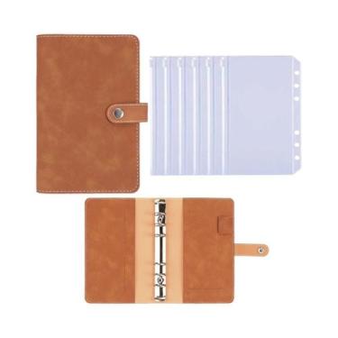 Imagem de Capa De Caderno A6 Para Crianças Em Couro PU Com 6 Furos, Planejador D